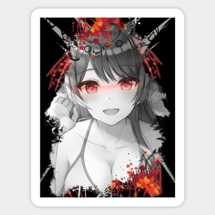 Cute Girl - Red V Sticker